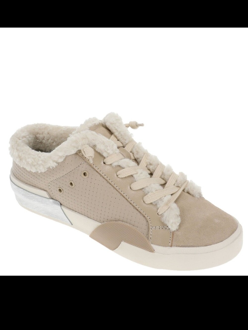 New Dolce Vita Zantel Slip On Beige 9.5 Sherpa-Lined Casual Sneaker Mules Dune